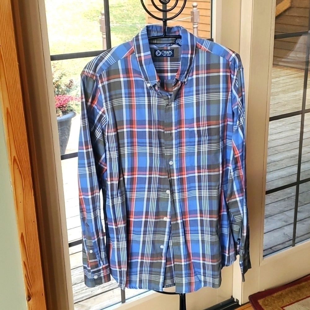 Chaps Multicolored Long Sleeve Button Down Sz. M Shirt